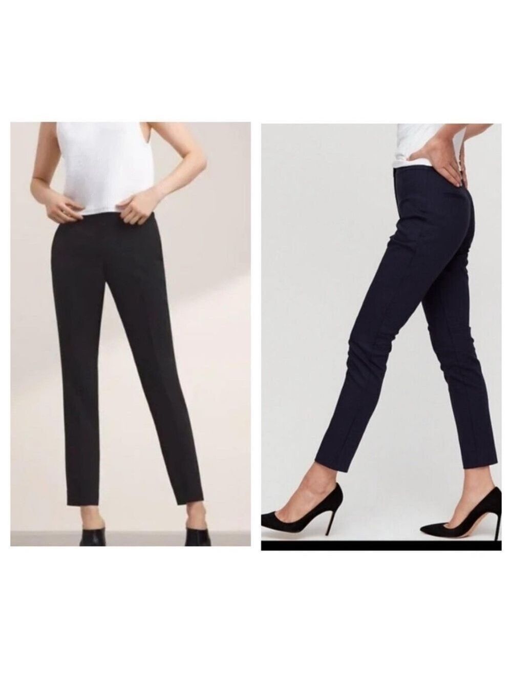 Babaton Aritzia women’s Elliot Bi Stretch Black Slim Cropped Ankle Pants size 6